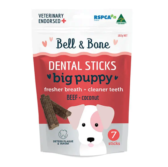 Bell & Bone Large Puppy Beef Dental Chew 7 pack